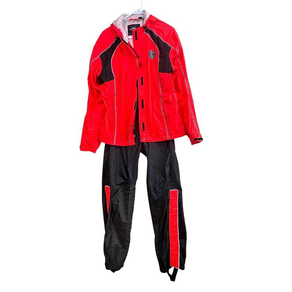 Harley-Davidson Tracksuit Mens M Red Black Reflective Riding Suit 98316-14VM